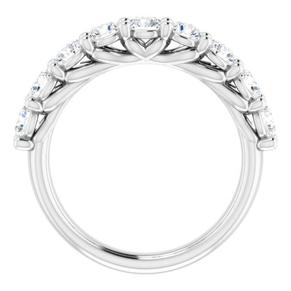 14K White Gold 1 1/3 CTW Natural Diamond Anniversary Band