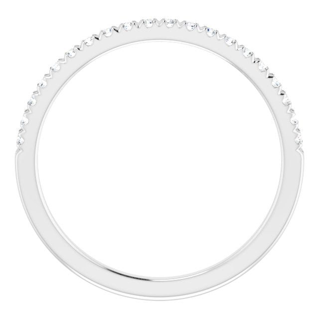 1/6 CTW Natural Diamond French-Set Matching Band