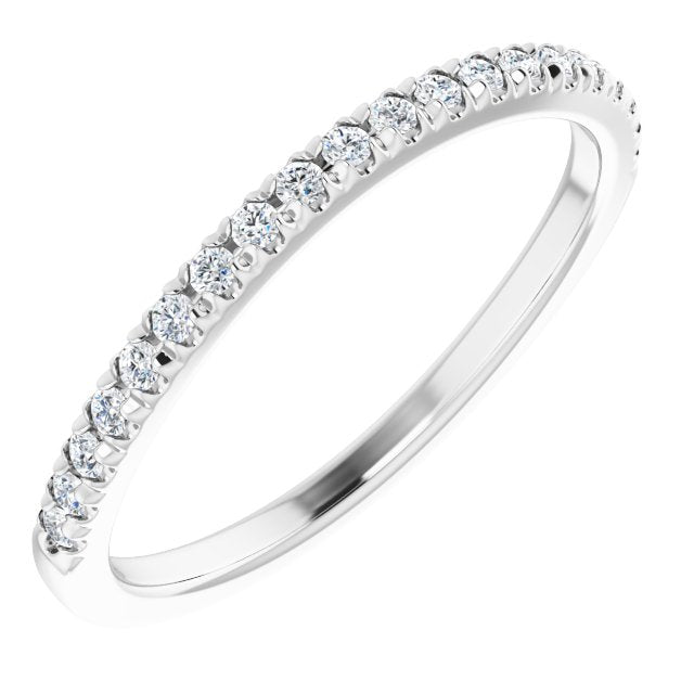 1/6 CTW Natural Diamond French-Set Matching Band