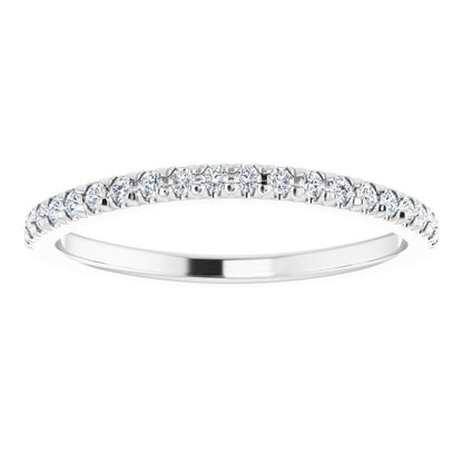 1/6 CTW Natural Diamond French-Set Matching Band