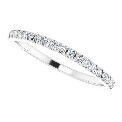 1/6 CTW Natural Diamond French-Set Matching Band