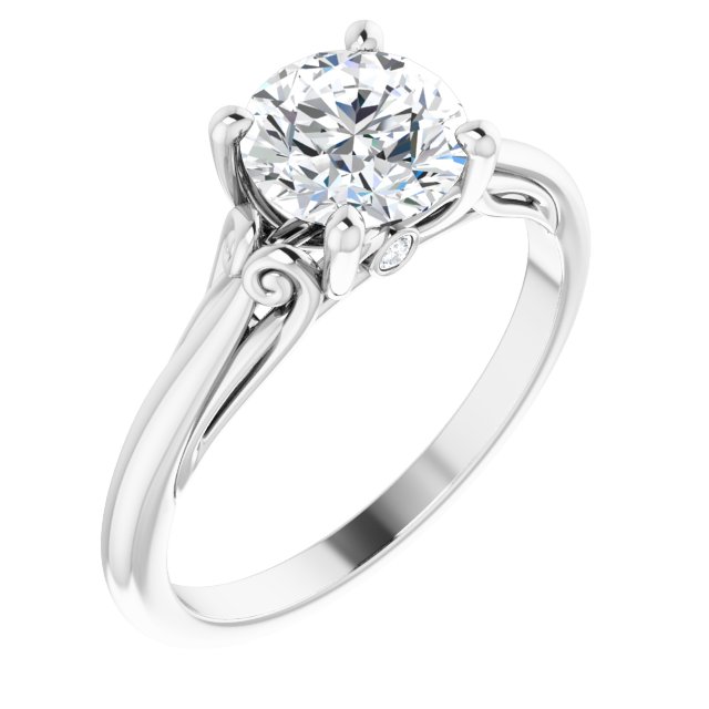 Matching Band, 2 mm, Accented Sculptural Engagement