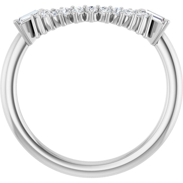 1/5 CTW Natural Diamond Matching Band, 8.4 mm, Double Halo-Style Engagement