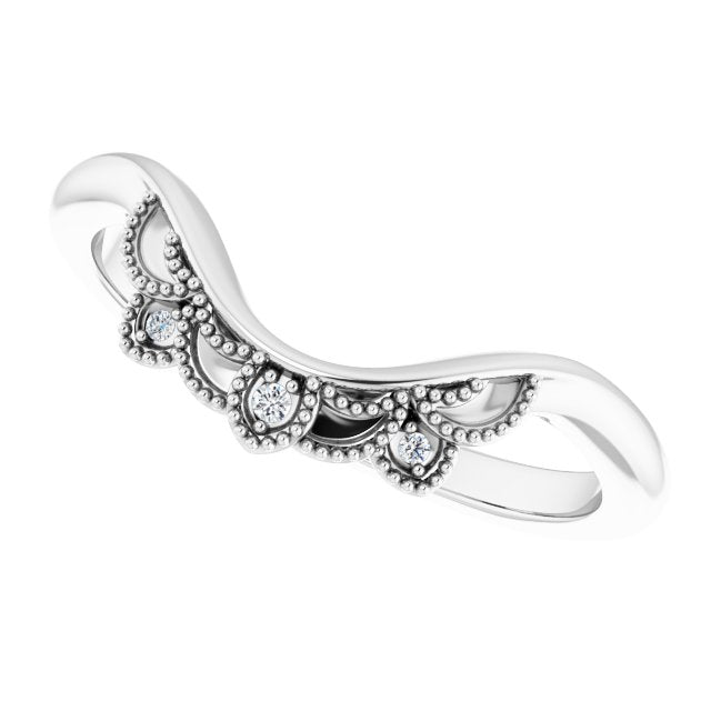 .01 CTW Natural Diamond Matching Band, 6.2 mm