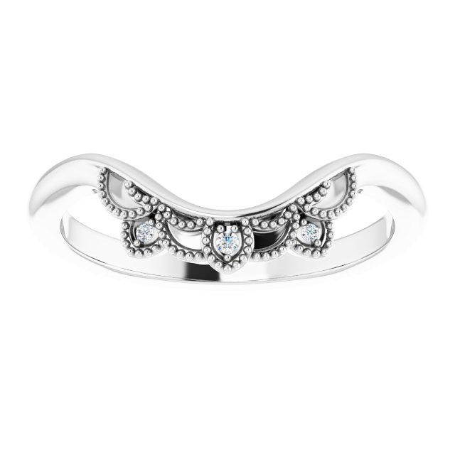 .01 CTW Natural Diamond Matching Band, 6.2 mm