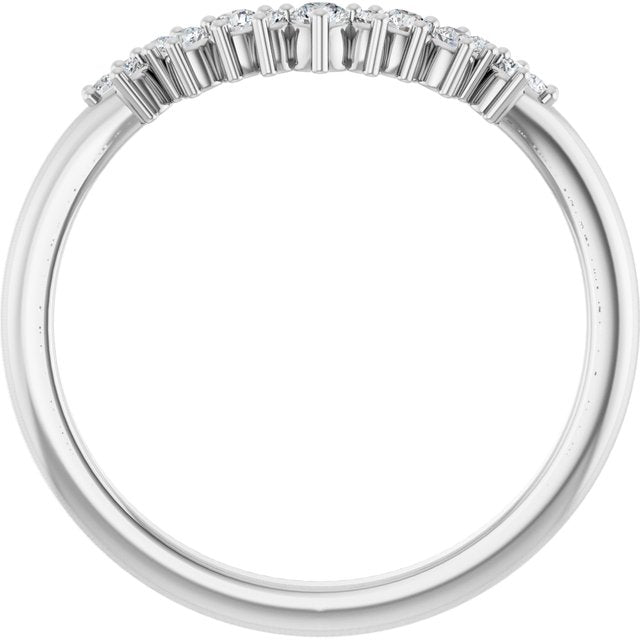1/6 CTW Natural Diamond Contour Band, 4 mm