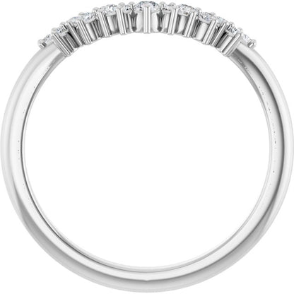 1/6 CTW Natural Diamond Contour Band, 4 mm