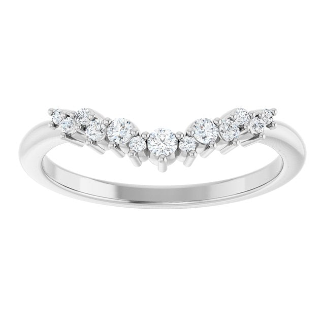 1/6 CTW Natural Diamond Contour Band, 4 mm