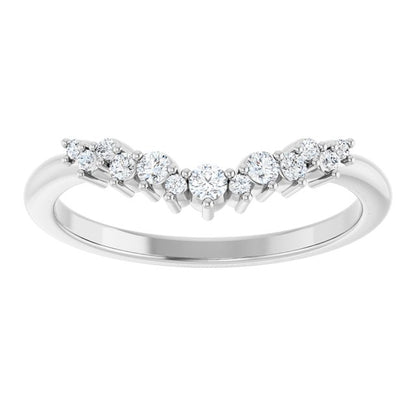 1/6 CTW Natural Diamond Contour Band, 4 mm