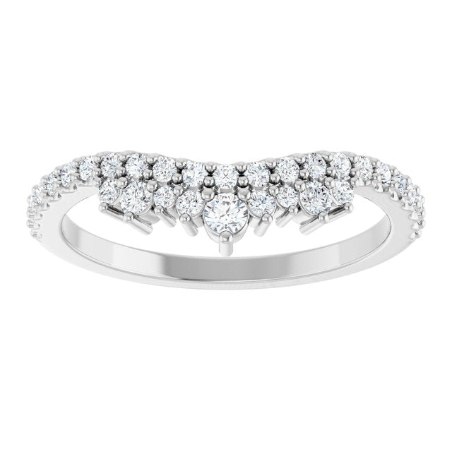 1/3 CTW Natural Diamond Contour Band, 6 mm