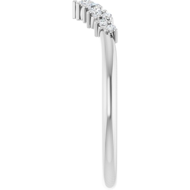 1/6 CTW Natural Diamond Contour Band, 4 mm