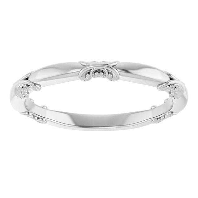 Matching Band, 2.3 mm, Solitaire Sculptural Engagement