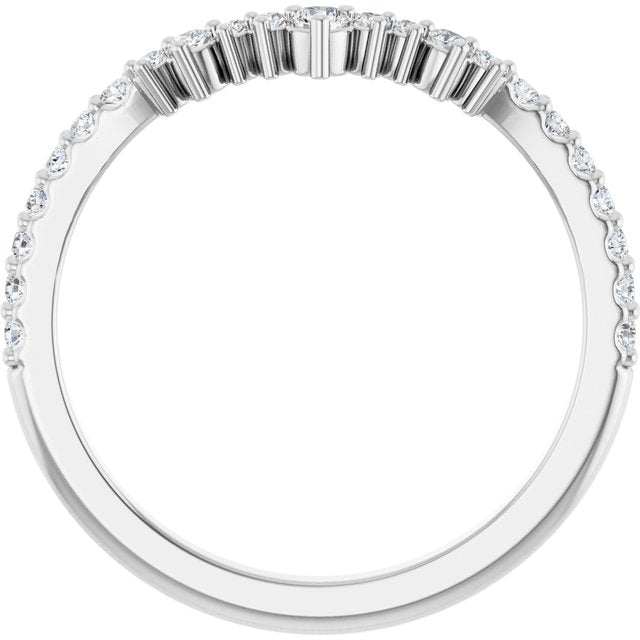 1/3 CTW Natural Diamond Contour Band, 6 mm