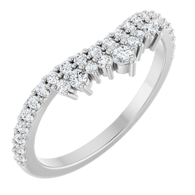 1/3 CTW Natural Diamond Contour Band, 6 mm