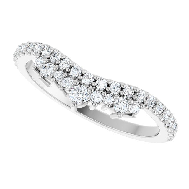 1/3 CTW Natural Diamond Contour Band, 6 mm