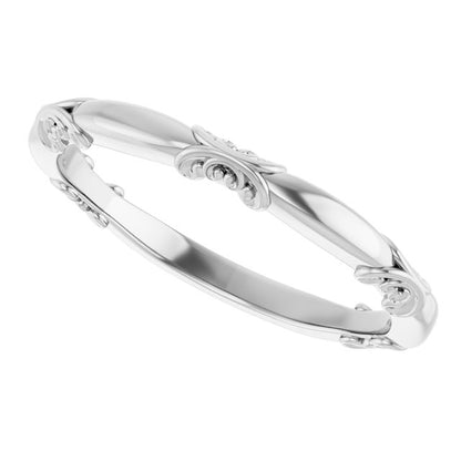 Matching Band, 2.3 mm, Solitaire Sculptural Engagement