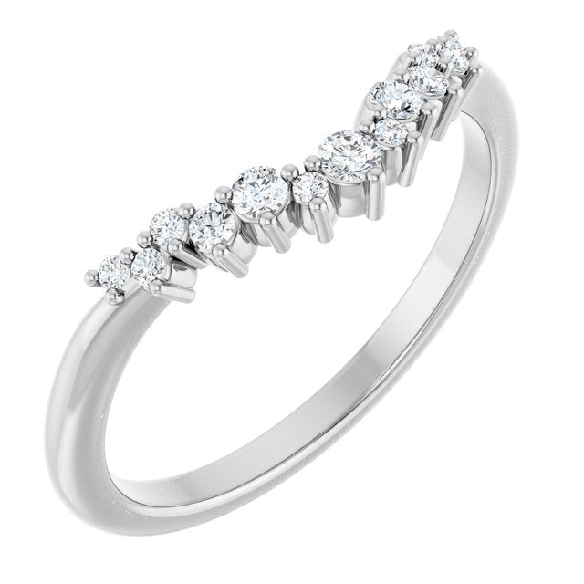 1/6 CTW Natural Diamond Contour Band, 4 mm