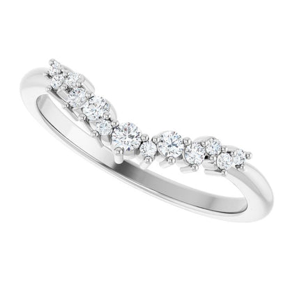 1/6 CTW Natural Diamond Contour Band, 4 mm