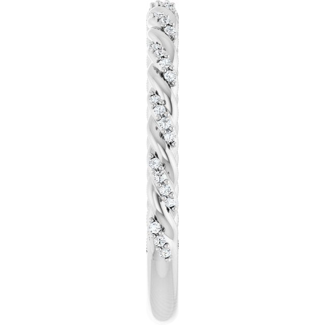 1/10 CTW Natural Diamond Rope Anniversary Band