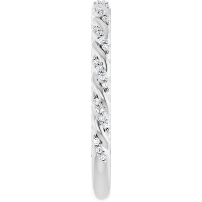 1/10 CTW Natural Diamond Rope Anniversary Band