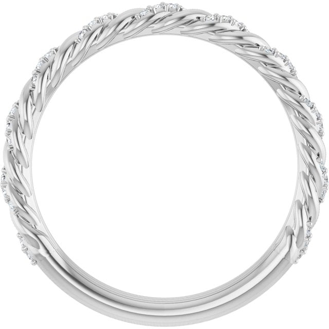 1/10 CTW Natural Diamond Rope Anniversary Band