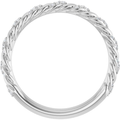 1/10 CTW Natural Diamond Rope Anniversary Band