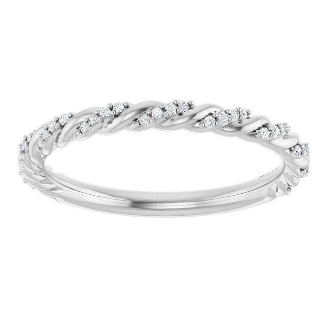 1/10 CTW Natural Diamond Rope Anniversary Band