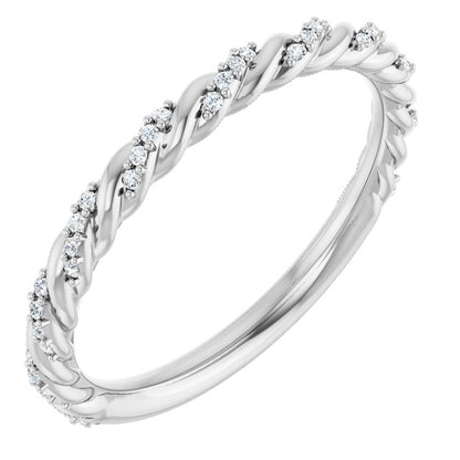 1/10 CTW Natural Diamond Rope Anniversary Band