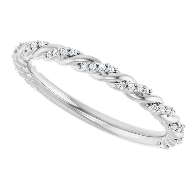 1/10 CTW Natural Diamond Rope Anniversary Band