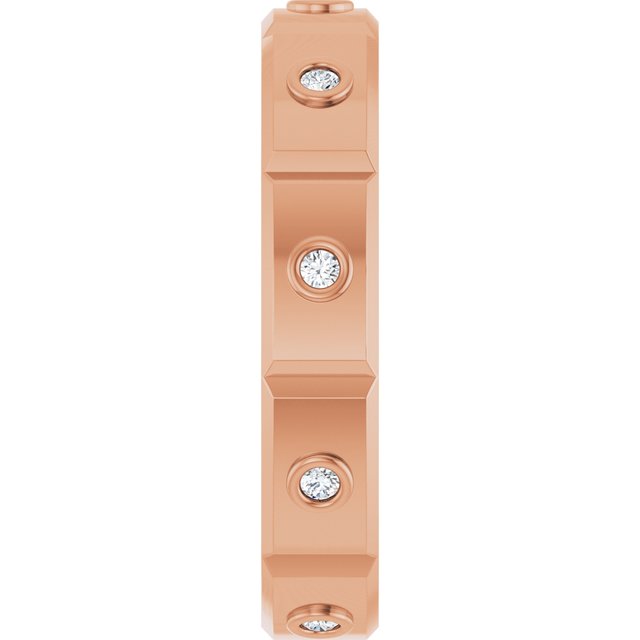 1/10 CTW Mens Natural Diamond Band, 4.5 mm