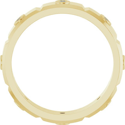 1/6 CTW Natural Diamond Mens Band, 4.7 mm