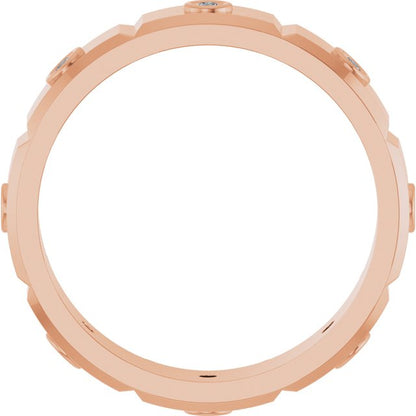 1/6 CTW Natural Diamond Mens Band, 4.7 mm