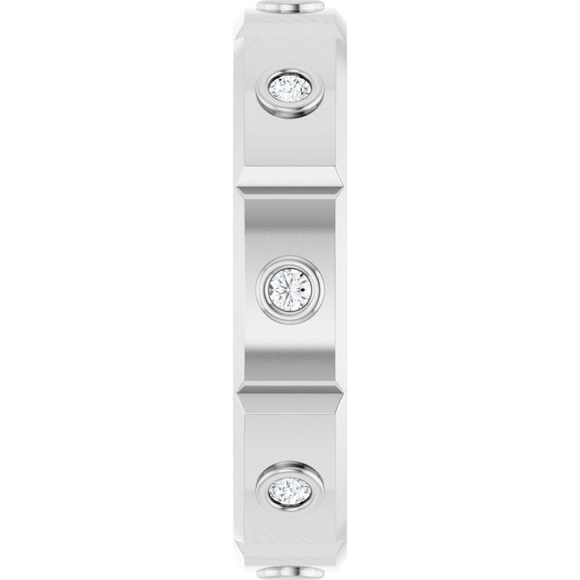 1/6 CTW Natural Diamond Mens Band, 4.7 mm