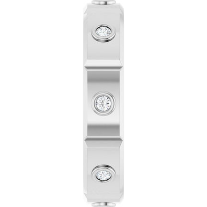 1/6 CTW Natural Diamond Mens Band, 4.7 mm