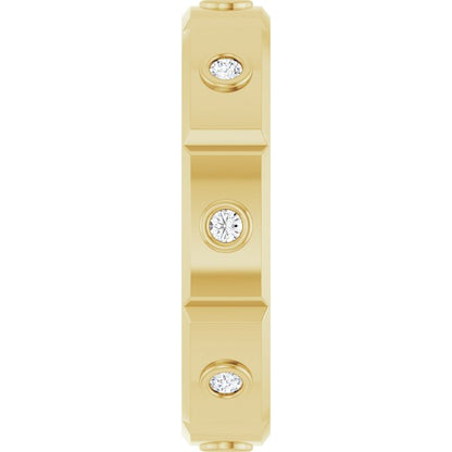 1/6 CTW Natural Diamond Mens Band, 4.7 mm