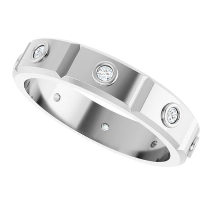 1/6 CTW Natural Diamond Mens Band, 4.7 mm