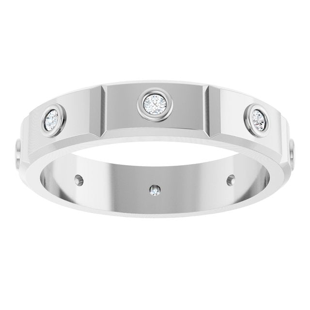 1/6 CTW Natural Diamond Mens Band, 4.7 mm