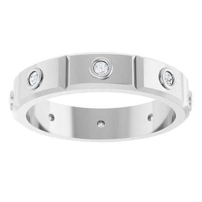 1/6 CTW Natural Diamond Mens Band, 4.7 mm