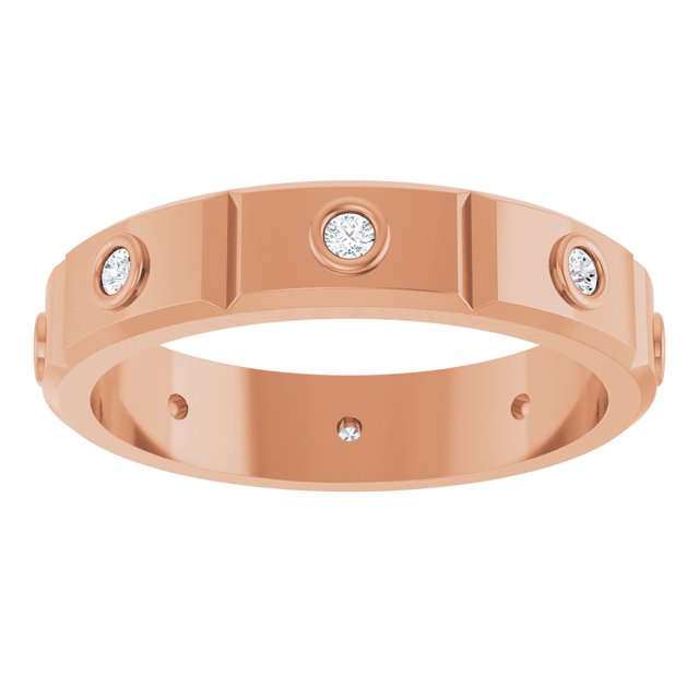 1/6 CTW Natural Diamond Mens Band, 4.7 mm