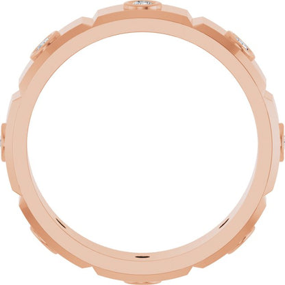 3/8 CTW Mens Natural Diamond Band, 5.3 mm