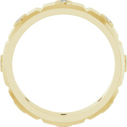 3/8 CTW Mens Natural Diamond Band, 5.3 mm