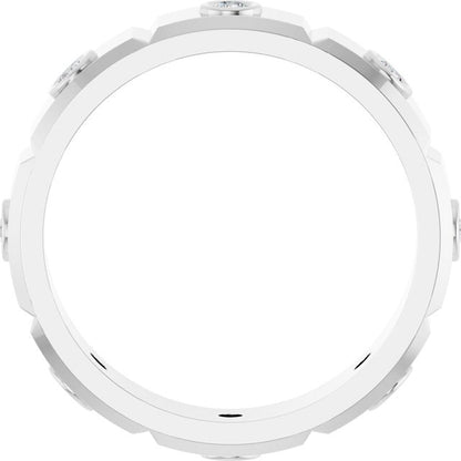 3/8 CTW Mens Natural Diamond Band, 5.3 mm