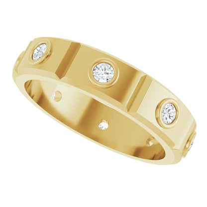 1/2 CTW Mens Natural Diamond Band, 5.3 mm