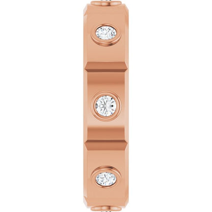 3/8 CTW Mens Natural Diamond Band, 5.5 mm