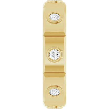 3/8 CTW Mens Natural Diamond Band, 5.3 mm