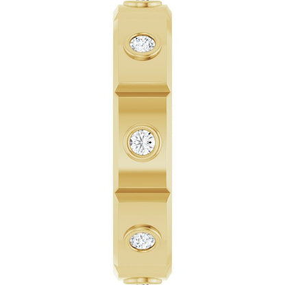 3/8 CTW Mens Natural Diamond Band, 5.3 mm