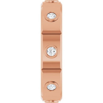 3/8 CTW Mens Natural Diamond Band, 5.3 mm