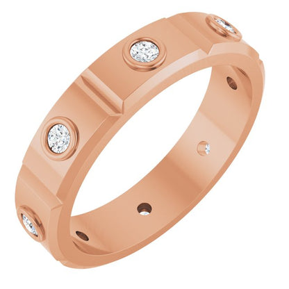 3/8 CTW Mens Natural Diamond Band, 5.3 mm