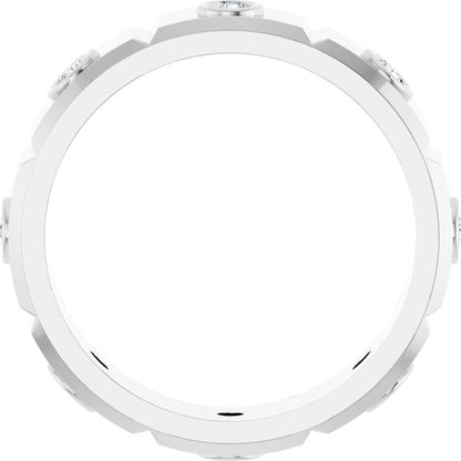 3/8 CTW Mens Natural Diamond Band, 5.5 mm