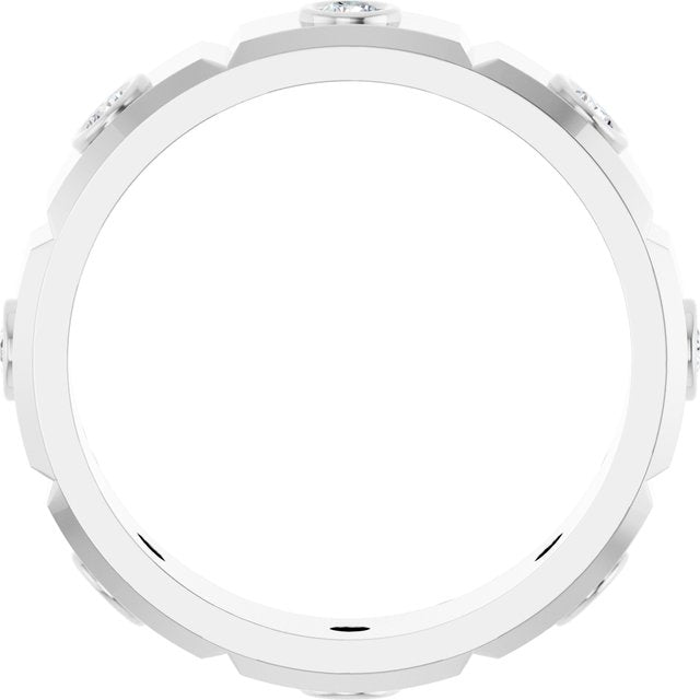 3/8 CTW Mens Natural Diamond Band, 5.3 mm
